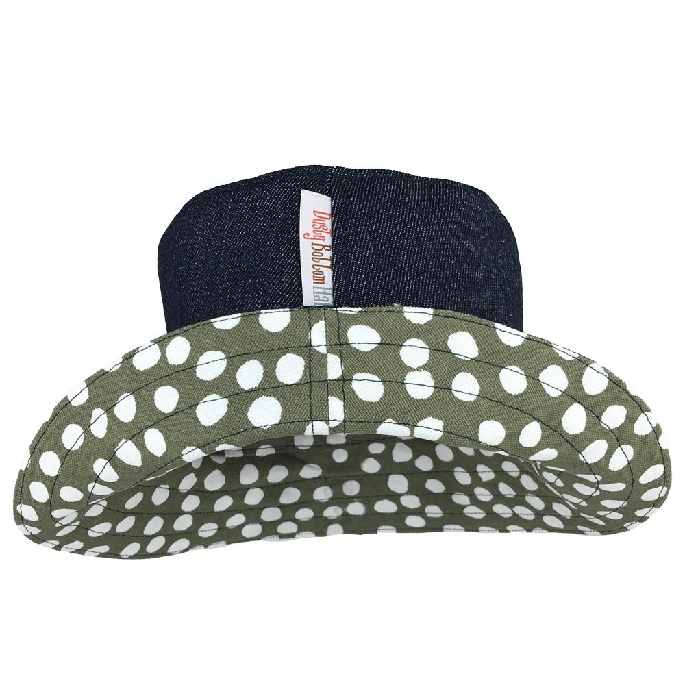 Denim-Khaki Dot
