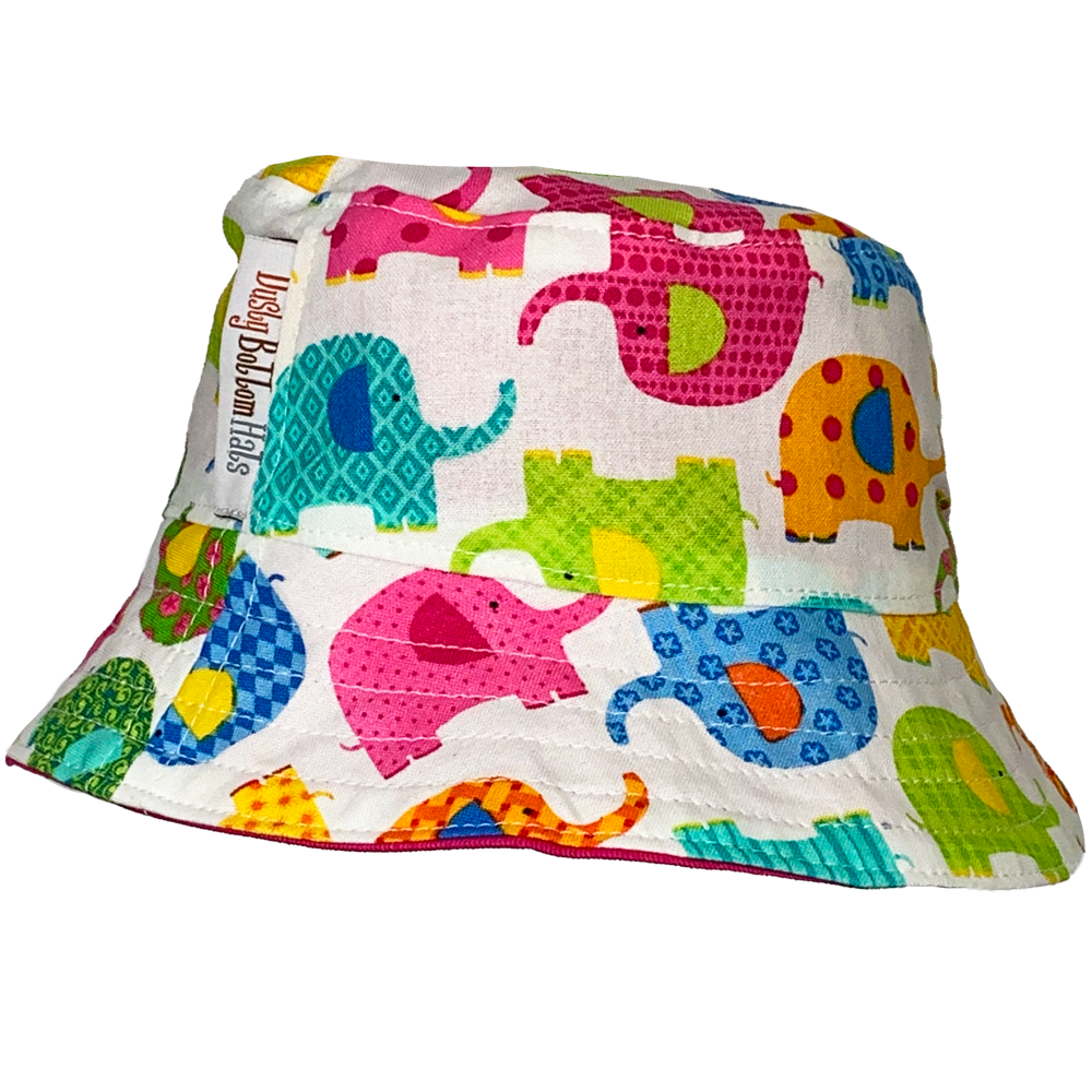 Baby Elephants  https://dustybottomhats.myshopify.com/products/baby-elephants  Our Baby Hats are made from locally sourced materials. Handmade to give quality assurance and perfect fit for newborn babies from 0- 6 months. Using All Cotton for easy care and long lasting protection against the harsh suns during outside activity.