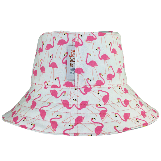 Flamingos  https://dustybottomhats.myshopify.com/products/flamingos  Our Hats are made from locally sourced materials. Handmade to give quality assurance and perfect fit for all sizes. Using All Cotton for easy care and long lasting protection against the harsh suns during outside activity. 