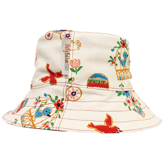 Spring Bucket Hat  https://dustybottomhats.myshopify.com/products/copy-of-navy-trucks  Our Hats are made from locally sourced materials. Handmade to give quality assurance and perfect fit for all sizes. Using All Cotton for easy care and long-lasting protection against the harsh suns during outside activity. How to Measure